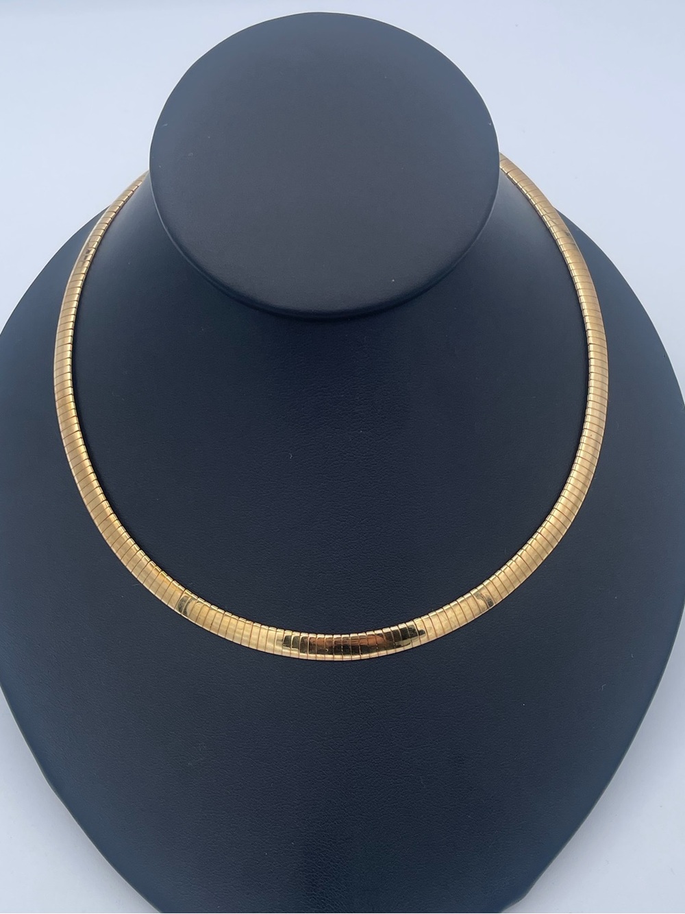 Veronese Italy 925 Sterling Silver 18K Gold Vermeil Reversible Omega Necklace 16